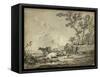 Pastoral Etching II-null-Framed Stretched Canvas