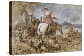 Pastoral Journey-Giovanni Benedetto Castiglione-Stretched Canvas