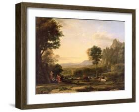 Pastoral Landscape, 1645-Claude Lorraine-Framed Giclee Print