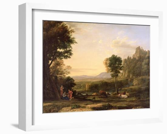 Pastoral Landscape, 1645-Claude Lorraine-Framed Giclee Print