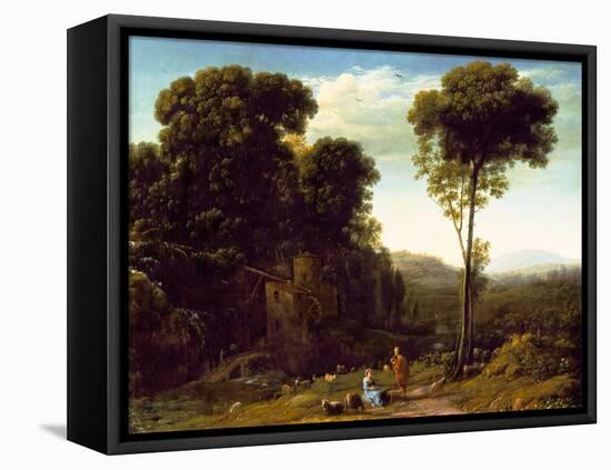 Pastoral Landscape with a Mill, 1634-Claude Lorraine-Framed Stretched Canvas