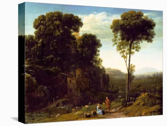 Pastoral Landscape with a Mill, 1634-Claude Lorraine-Stretched Canvas