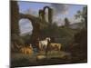 Pastoral Landscape with Ruins, 1664-Adriaen van de Velde-Mounted Giclee Print