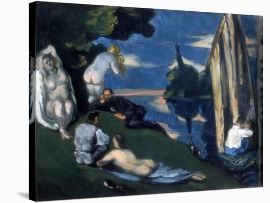 Pastoral, or Idyll, 1870-Paul Cézanne-Stretched Canvas