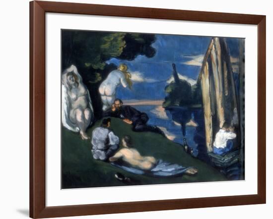 Pastoral, or Idyll, 1870-Paul Cézanne-Framed Giclee Print