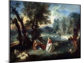 Pastoral Scene, 1730S-Pierre-Antoine Quillard-Mounted Giclee Print