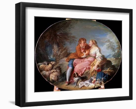 Pastoral Scene, 1740-François Boucher-Framed Giclee Print