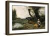 Pastoral Scene, c.1667-1668-Jan Siberechts-Framed Giclee Print