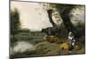 Pastoral Scene, c.1667-1668-Jan Siberechts-Mounted Giclee Print