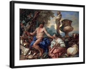 Pastoral Scene. Faun and Shepherdess, 1650S-Giovanni Benedetto Castiglione-Framed Giclee Print