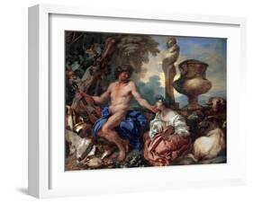 Pastoral Scene. Faun and Shepherdess, 1650S-Giovanni Benedetto Castiglione-Framed Giclee Print