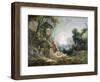 Pastoral Scene, or Young Shepherd in a Landscape-Francois Boucher-Framed Giclee Print