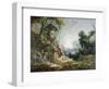 Pastoral Scene, or Young Shepherd in a Landscape-Francois Boucher-Framed Giclee Print