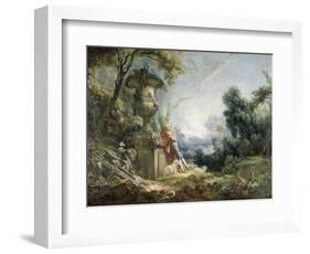 Pastoral Scene, or Young Shepherd in a Landscape-Francois Boucher-Framed Giclee Print