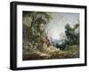 Pastoral Scene, or Young Shepherd in a Landscape-Francois Boucher-Framed Giclee Print