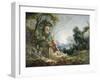 Pastoral Scene, or Young Shepherd in a Landscape-Francois Boucher-Framed Giclee Print