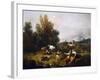 Pastoral Scene-Francesco Zuccarelli-Framed Giclee Print