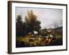 Pastoral Scene-Francesco Zuccarelli-Framed Giclee Print