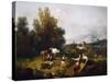 Pastoral Scene-Francesco Zuccarelli-Stretched Canvas