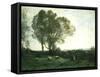 Pastoral Scene-Jean-Baptiste-Camille Corot-Framed Stretched Canvas