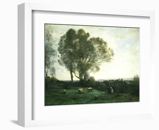 Pastoral Scene-Jean-Baptiste-Camille Corot-Framed Premium Giclee Print