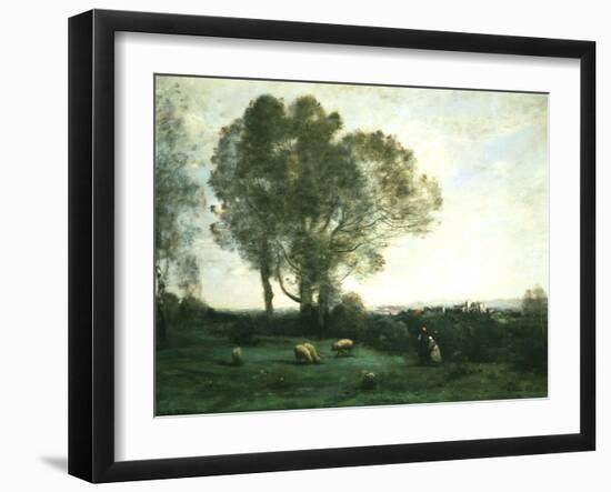 Pastoral Scene-Jean-Baptiste-Camille Corot-Framed Giclee Print