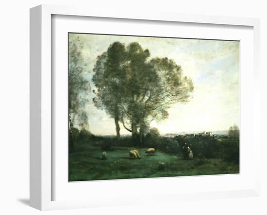 Pastoral Scene-Jean-Baptiste-Camille Corot-Framed Giclee Print