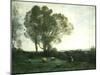 Pastoral Scene-Jean-Baptiste-Camille Corot-Mounted Giclee Print