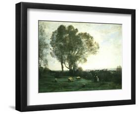 Pastoral Scene-Jean-Baptiste-Camille Corot-Framed Giclee Print