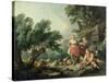 Pastoral Scene-Jean-Baptiste Huet-Stretched Canvas