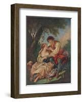 'Pastoral Subject', 18th century-Francois Boucher-Framed Giclee Print