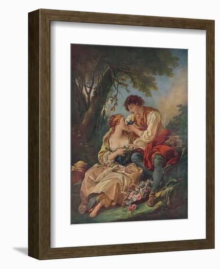 'Pastoral Subject', 18th century-Francois Boucher-Framed Giclee Print