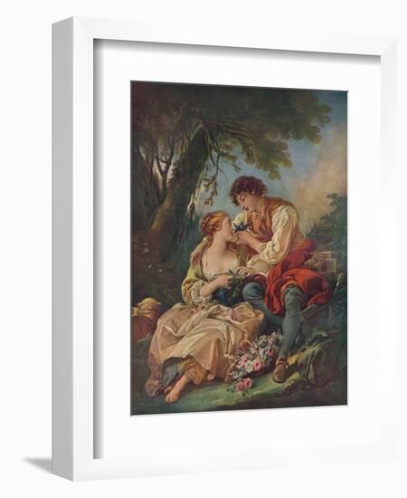 'Pastoral Subject', 18th century-Francois Boucher-Framed Giclee Print