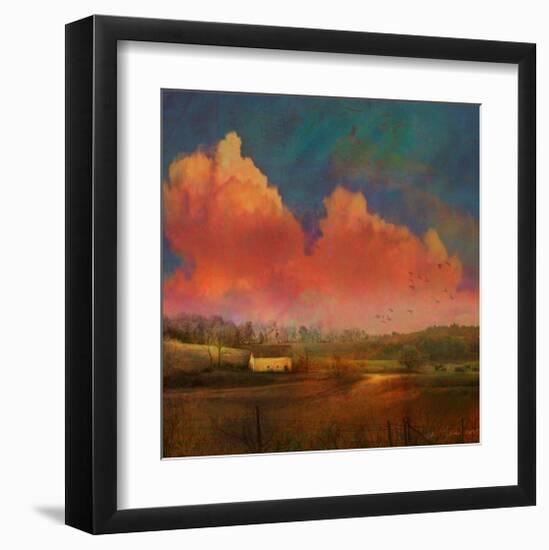 Pastoral Sunset-Chris Vest-Framed Art Print