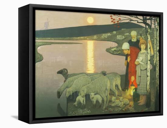 Pastoral-Frederick Cayley Robinson-Framed Stretched Canvas