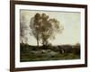 Pastoral-Jean-Baptiste-Camille Corot-Framed Giclee Print