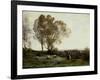 Pastoral-Jean-Baptiste-Camille Corot-Framed Giclee Print