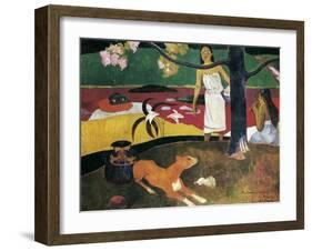 Pastorales Tahitiennes-Paul Gauguin-Framed Art Print