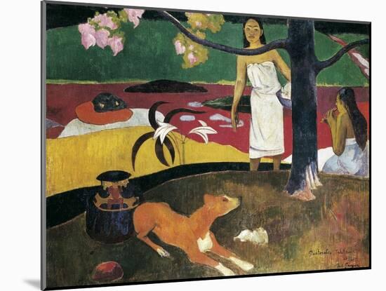 Pastorales Tahitiennes-Paul Gauguin-Mounted Art Print