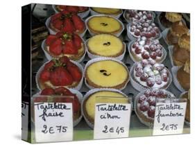 Pastries in Shop Window, Paris, France-Michele Molinari-Stretched Canvas