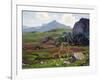 Pasture and Tilled Fields-William Wendt-Framed Art Print