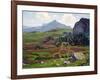 Pasture and Tilled Fields-William Wendt-Framed Art Print