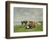 Pasture at the Seaside, C.1880-85-Eug?ne Boudin-Framed Giclee Print