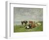 Pasture at the Seaside, C.1880-85-Eug?ne Boudin-Framed Giclee Print