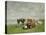 Pasture at the Seaside, C.1880-85-Eug?ne Boudin-Stretched Canvas