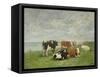 Pasture at the Seaside, C.1880-85-Eug?ne Boudin-Framed Stretched Canvas