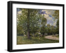 Pasture Ground with Cows Near Louveciennes, 1874-Alfred Sisley-Framed Giclee Print