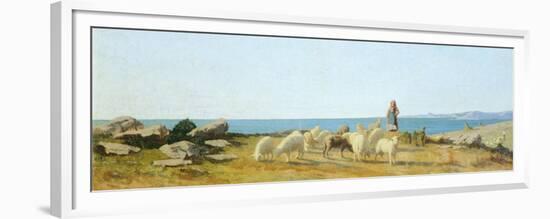 Pasture in Castiglioncello-Odoardo Borrani-Framed Premium Giclee Print