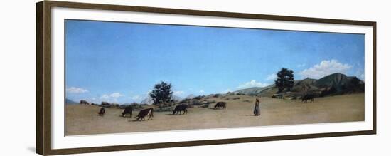 Pasture in the Mountains-Raffaello Sernesi-Framed Premium Giclee Print