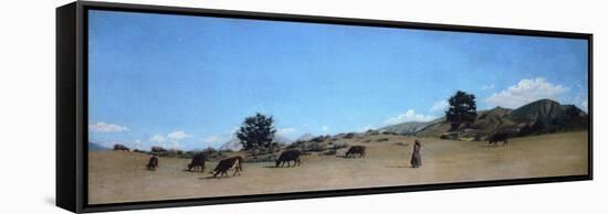 Pasture in the Mountains-Raffaello Sernesi-Framed Stretched Canvas